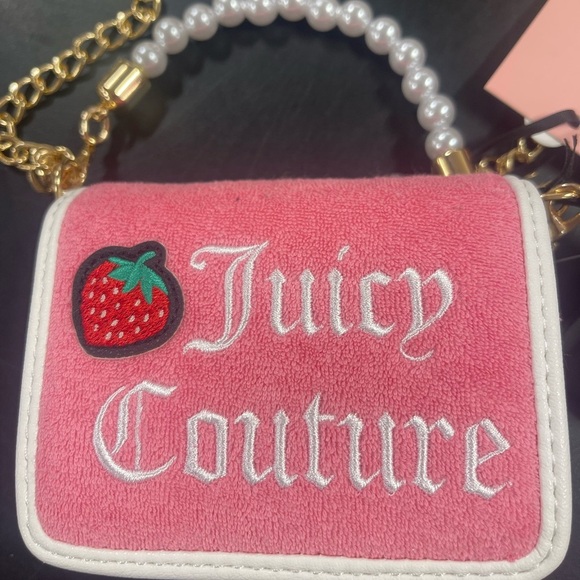 Juicy Couture Handbags - JUICY COUTURE MINI BAG W PEARL HANDLE AND GOLD CHAIN. New